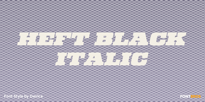 Heft Black Italic Poster