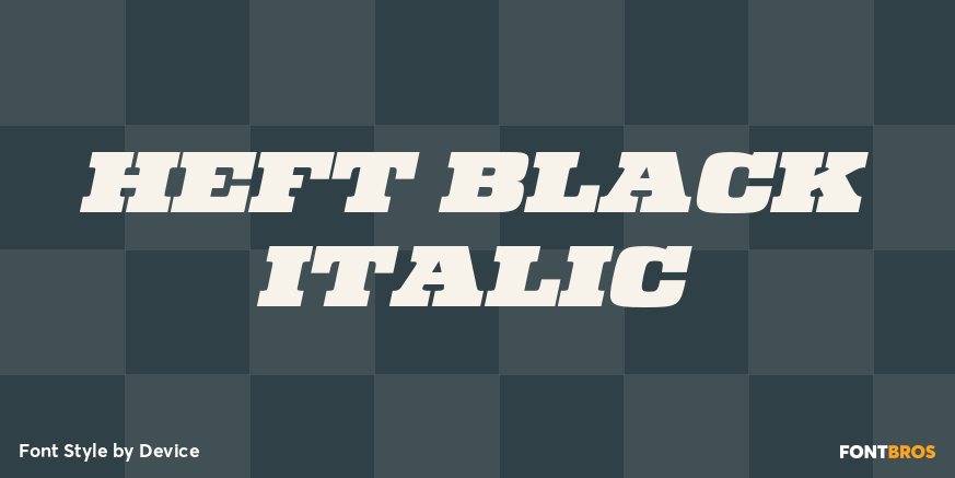 Heft Black Italic Poster