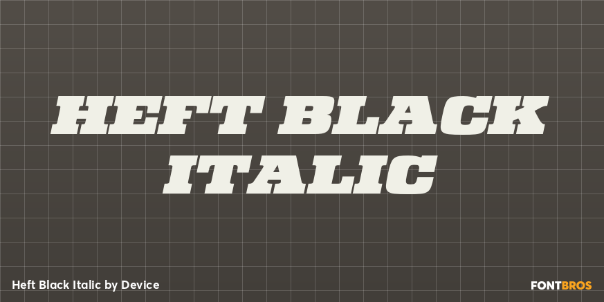Heft Black Italic Poster