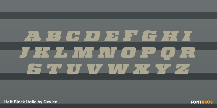 Heft Black Italic Font Poster #2
