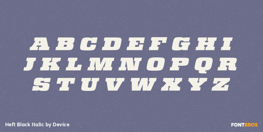 Heft Black Italic Font Poster #3