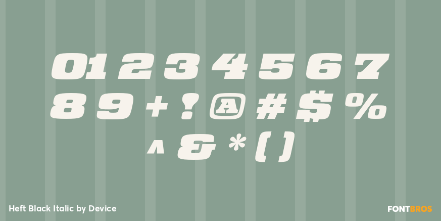 Heft Black Italic Font Poster #4