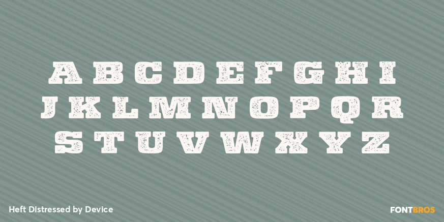Heft Distressed Font Poster #3