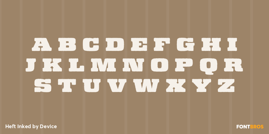 Heft Inked Font Poster #3