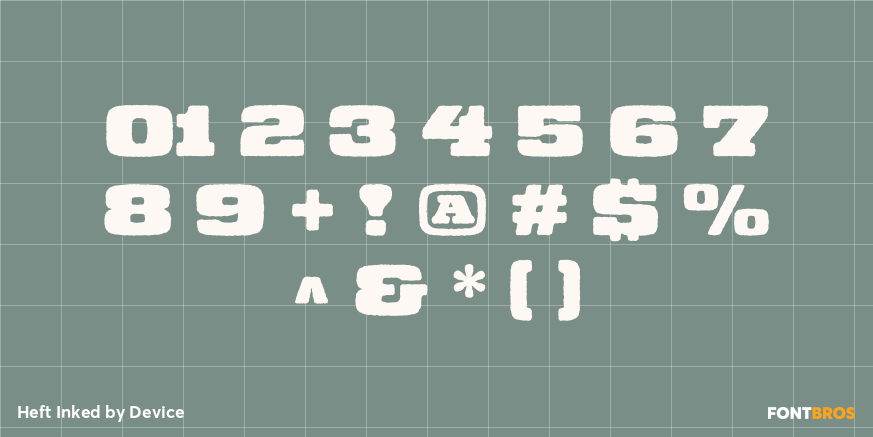 Heft Inked Font Poster #4