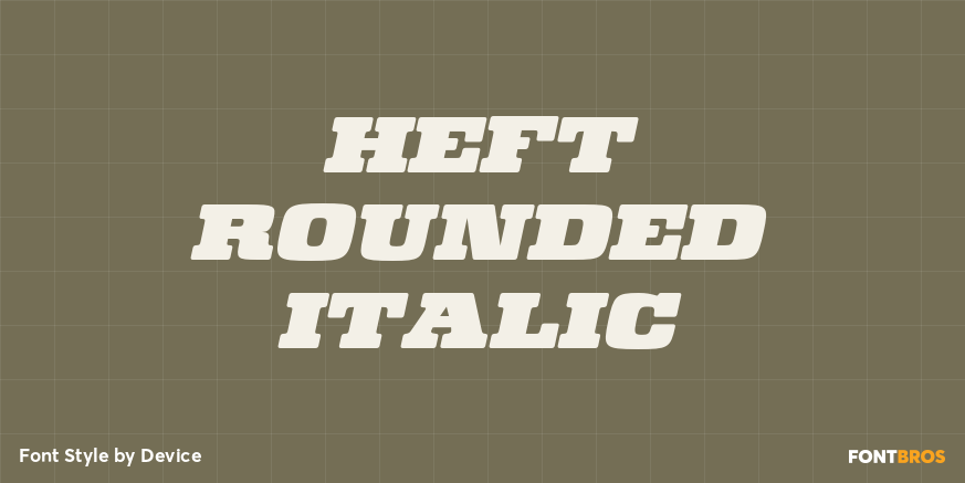 Heft Rounded Italic Poster