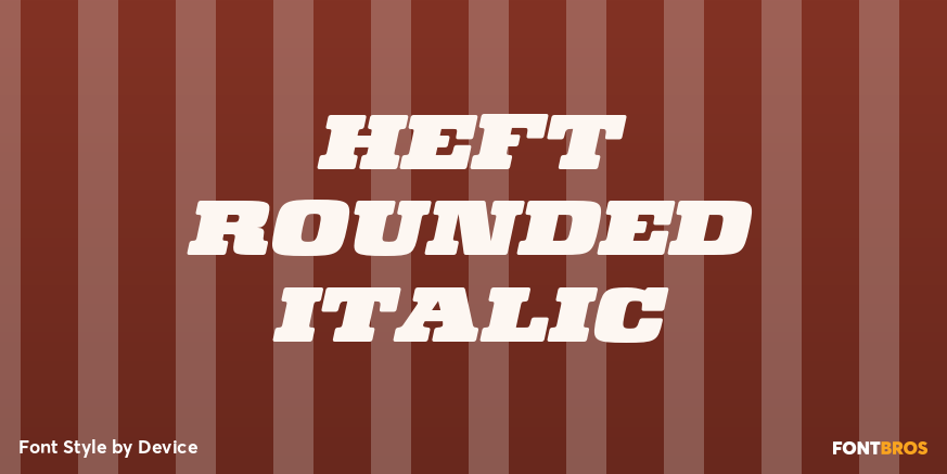 Heft Rounded Italic Poster
