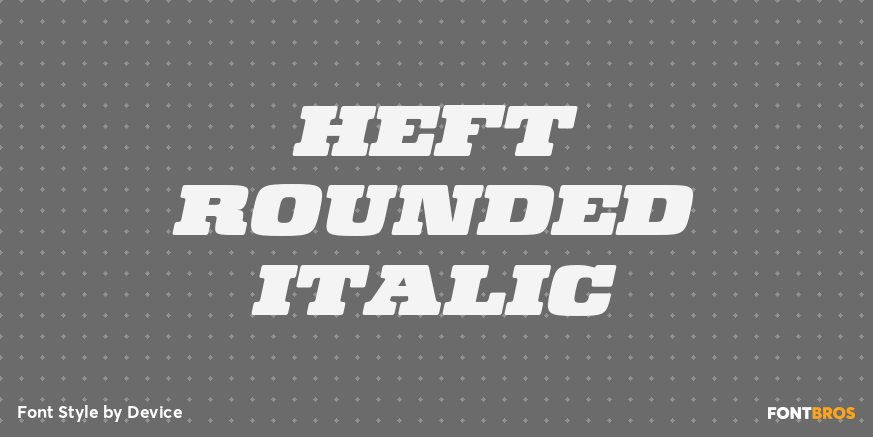 Heft Rounded Italic Poster