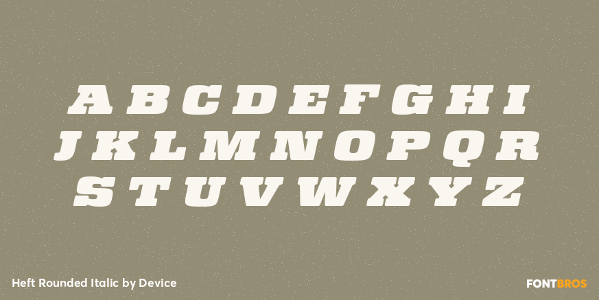 Heft Rounded Italic Font Poster #2