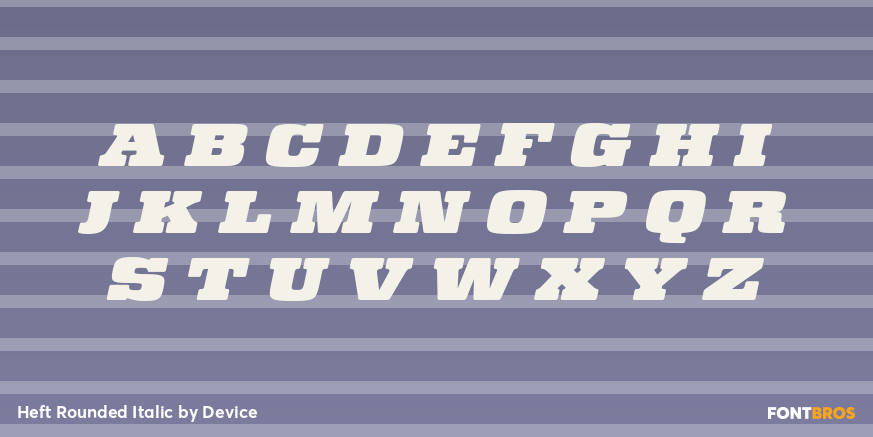 Heft Rounded Italic Font Poster #3