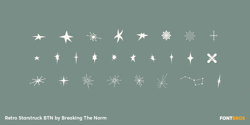 Retro Starstruck BTN Font Poster #2