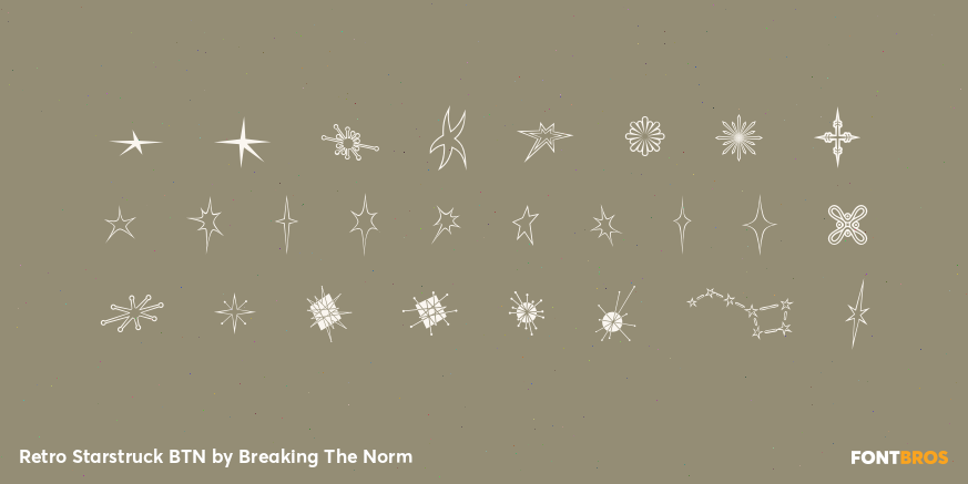 Retro Starstruck BTN Font Poster #3