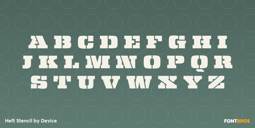 Heft Stencil Font Poster #2