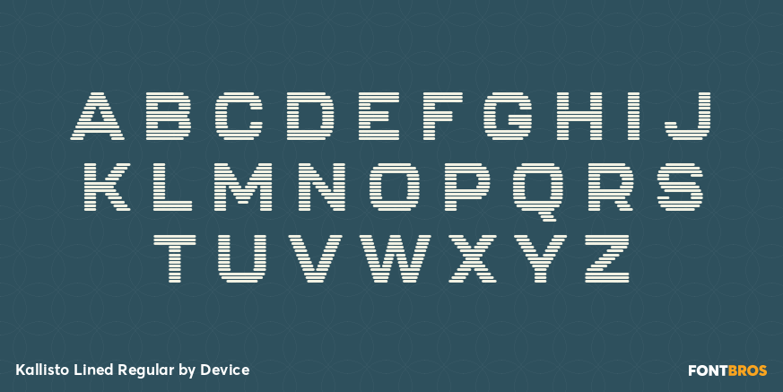 Kallisto Lined Regular Font Poster #2