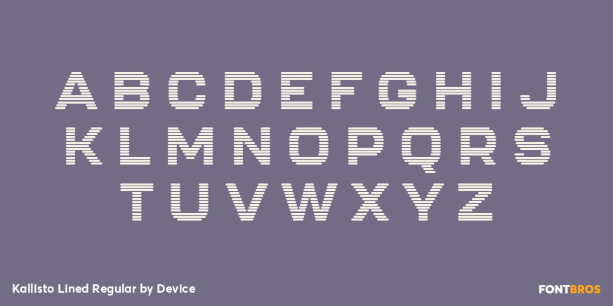 Kallisto Lined Regular Font Poster #1