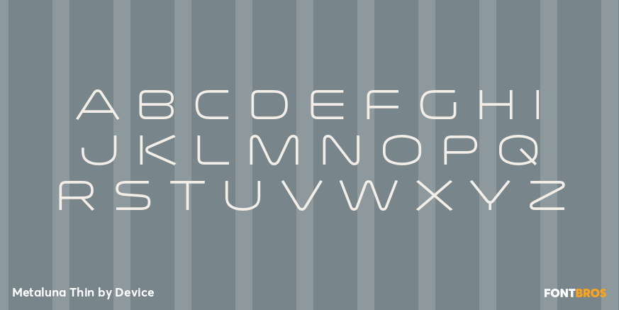 Metaluna Thin Font Poster #2