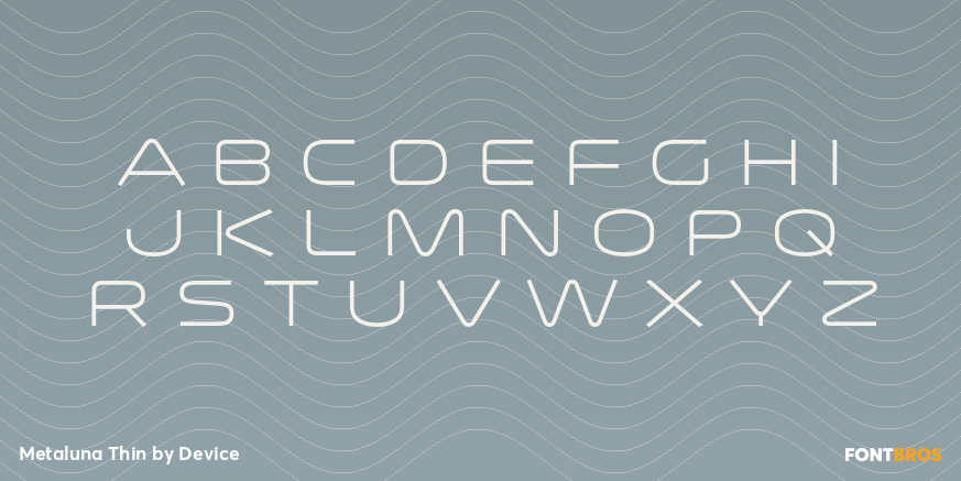 Metaluna Thin Font Poster #3