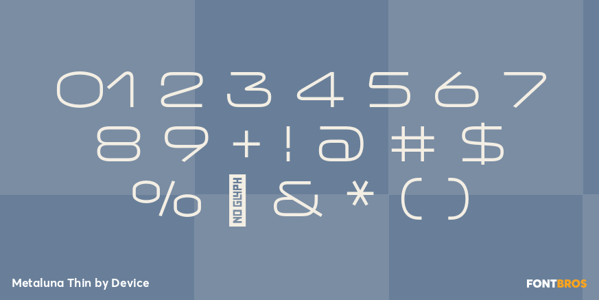 Metaluna Thin Font Poster #4