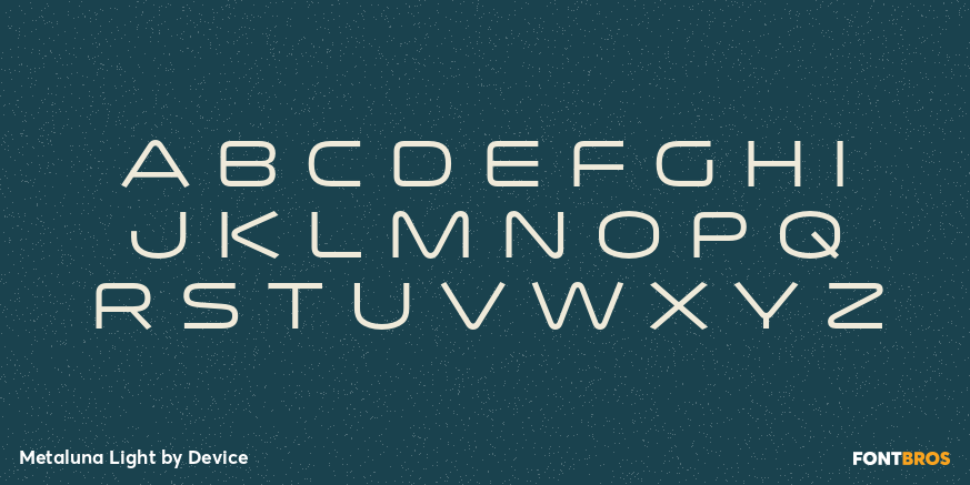Metaluna Light Font Poster #2