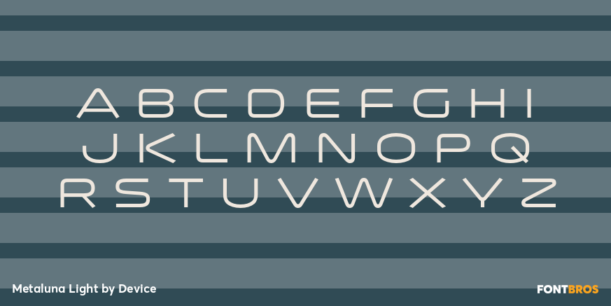 Metaluna Light Font Poster #3