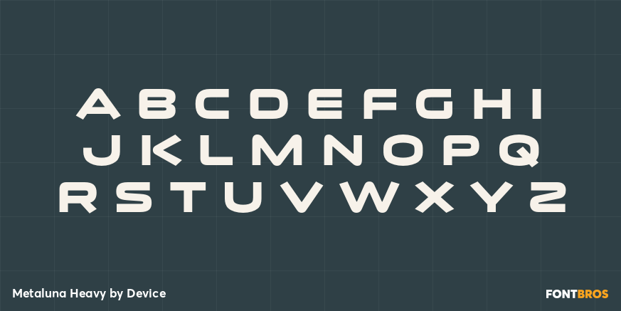 Metaluna Heavy Font Poster #3