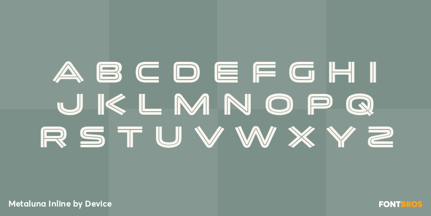 Metaluna Inline Font Poster #2