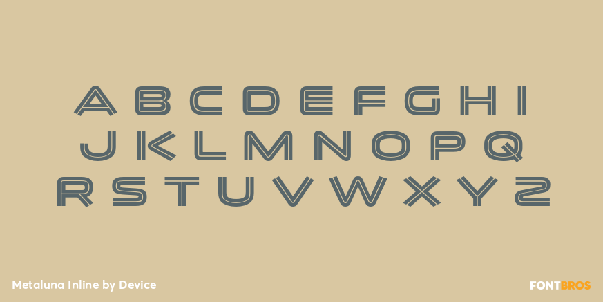 Metaluna Inline Font Poster #3