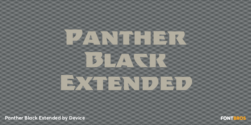Panther Black Extended Font Poster #1