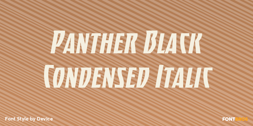 Panther Black Condensed Italic Font Poster #1