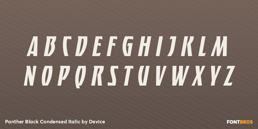 Panther Black Condensed Italic Font Poster #2