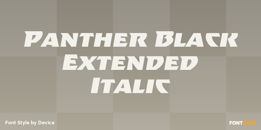 Panther Black Extended Italic Font Poster #1