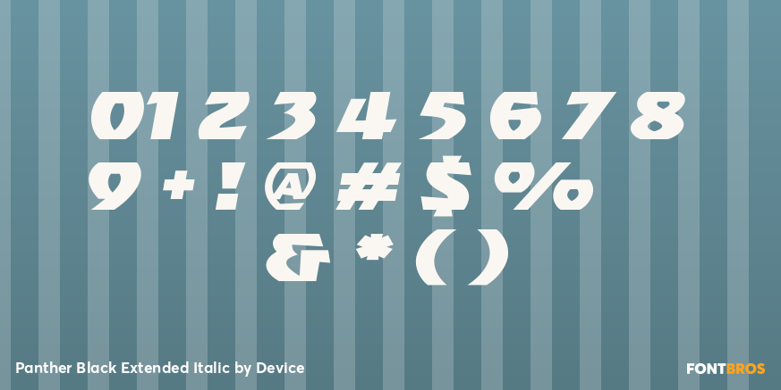 Panther Black Extended Italic Font Poster #1