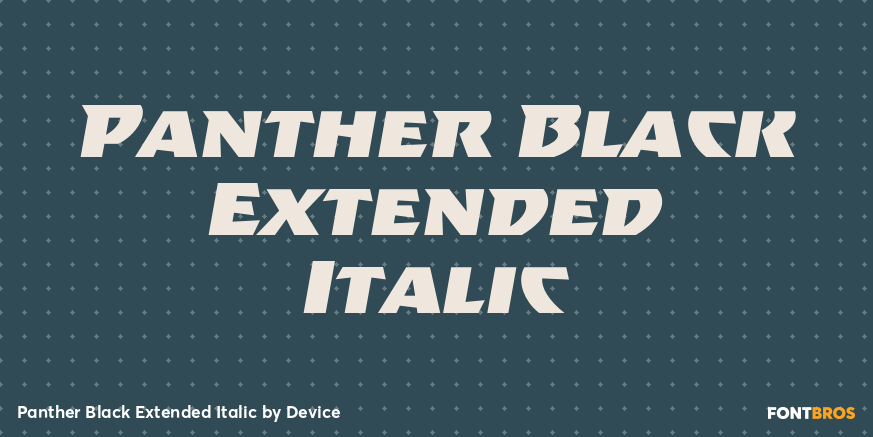 Panther Black Extended Italic Font Poster #1