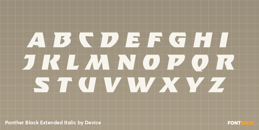Panther Black Extended Italic Font Poster #1
