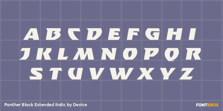 Panther Black Extended Italic Font Poster #1