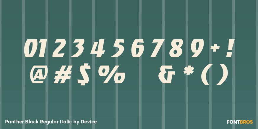 Panther Black Regular Italic Font Poster #4