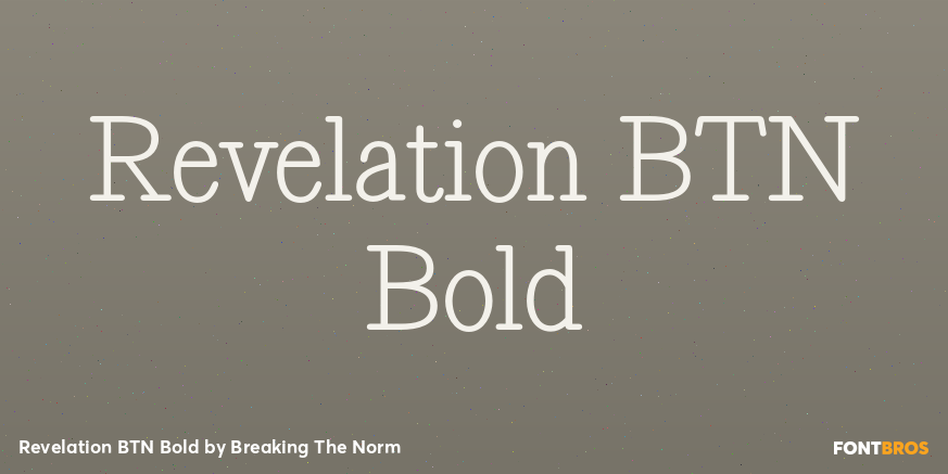 Revelation BTN Bold Font Poster #1