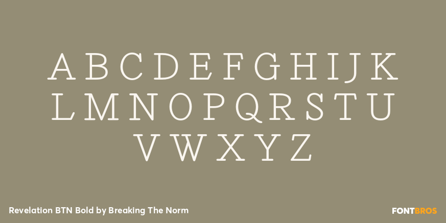 Revelation BTN Bold Font Poster #2