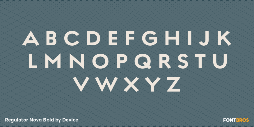 Regulator Nova Bold Font Poster #1
