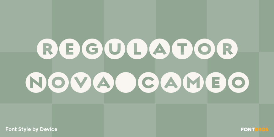 Regulator Nova Cameo Font Poster #1