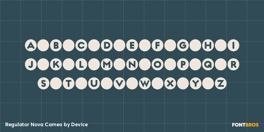 Regulator Nova Cameo Font Poster #2