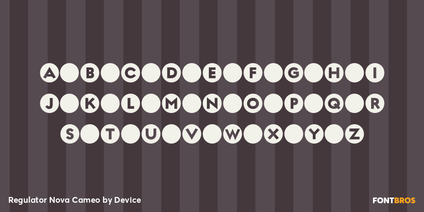 Regulator Nova Cameo Font Poster #1