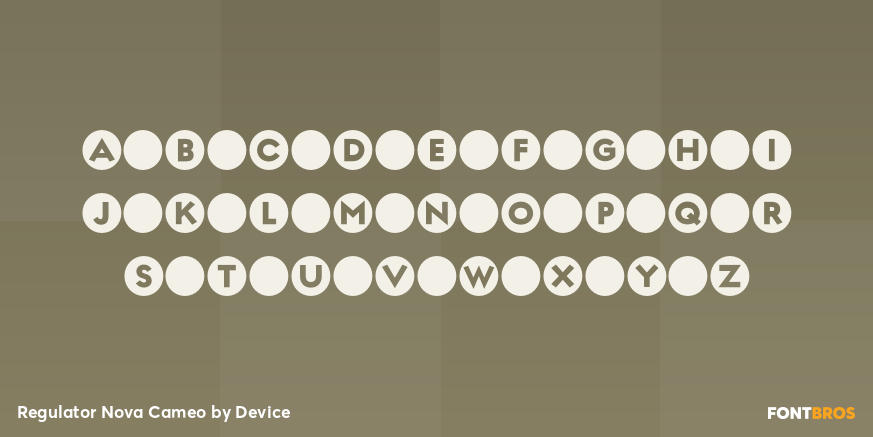 Regulator Nova Cameo Font Poster #1