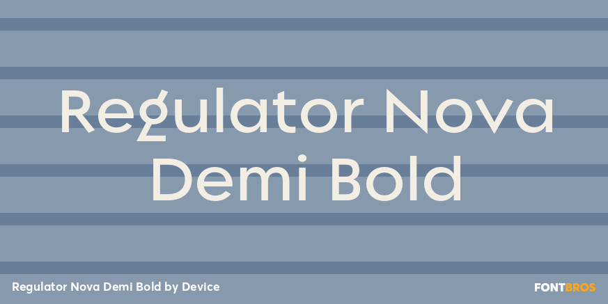 Regulator Nova Demi Bold Poster