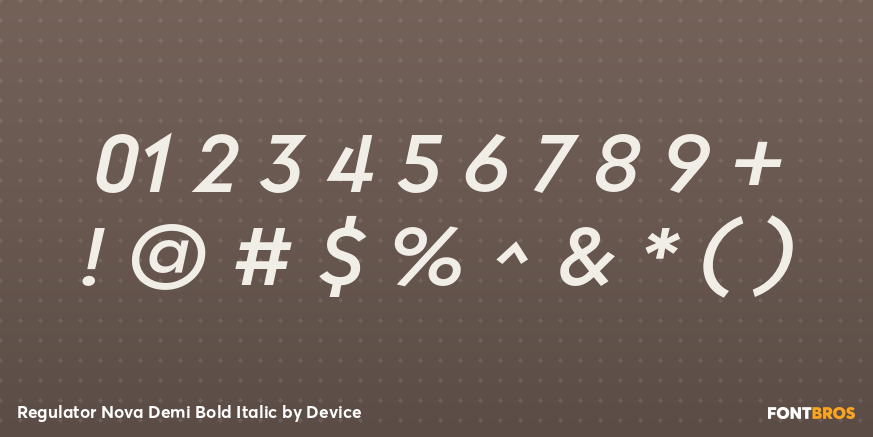 Regulator Nova Demi Bold Italic Font Poster #1