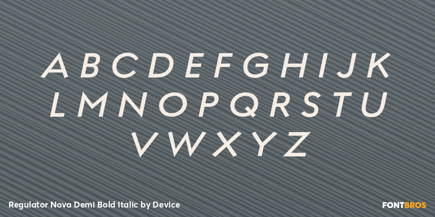 Regulator Nova Demi Bold Italic Font Poster #1