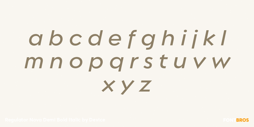 Regulator Nova Demi Bold Italic Font Poster #1
