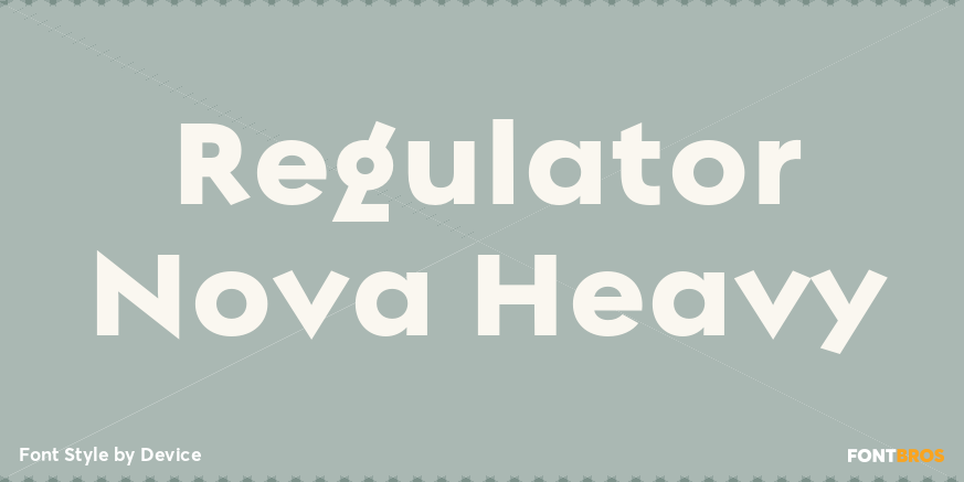 Regulator Nova Heavy Font Poster #1