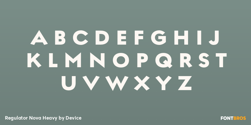 Regulator Nova Heavy Font Poster #1