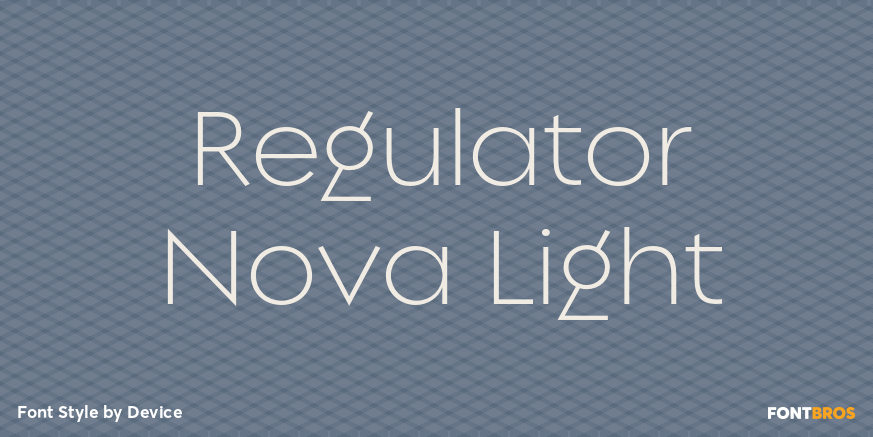 Regulator Nova Light Font Poster #1